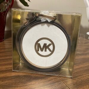 Michael Kors Brown Belt with Gold Buckle